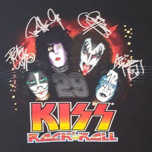 Vintage KISS Rock'n Roll w/Kevin Harvik #29 Rock'n Ride T-Shirt Sz. L